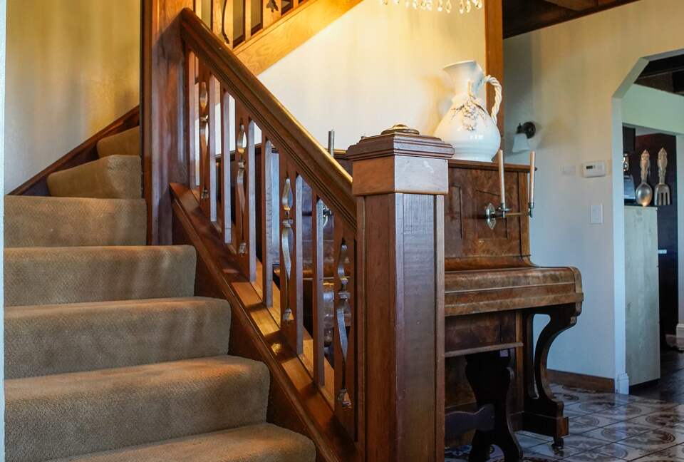 Home Exchange in Napa, CA stairs and piano