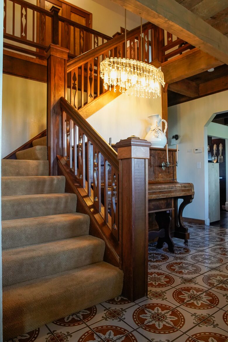 Home Exchange in Napa, CA stairs and piano