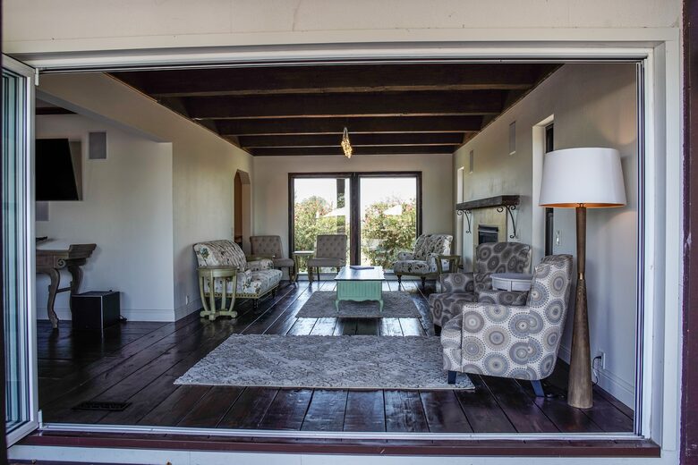 Home Exchange in Napa, CA open indoor outdoor living room