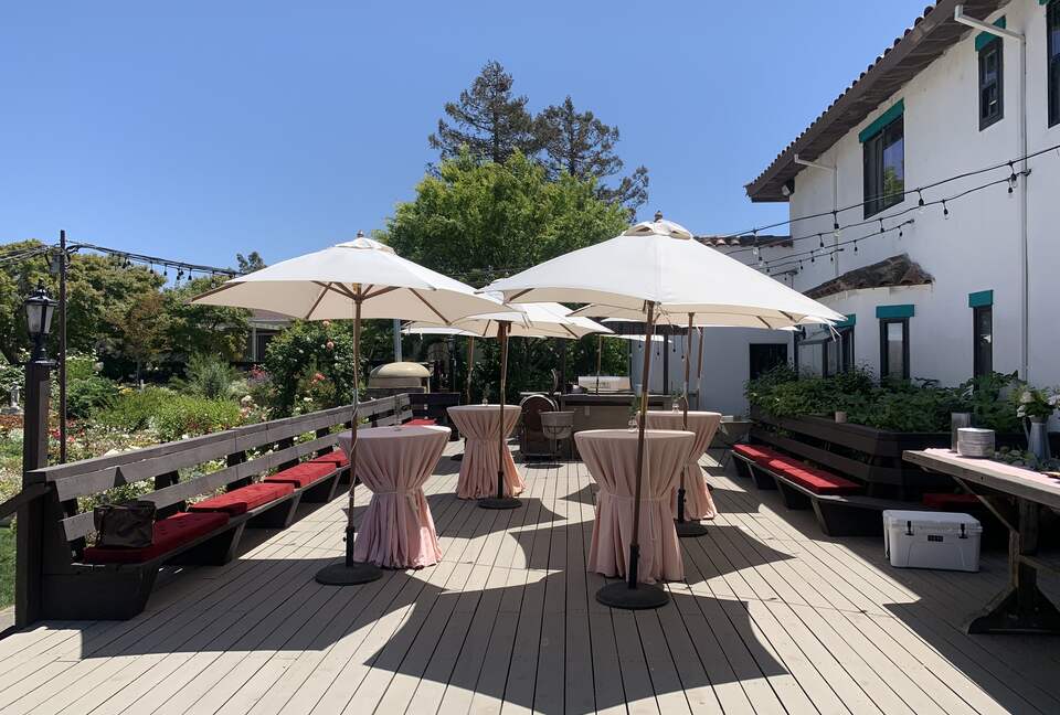Home Exchange in Napa, CA patio set up for events
