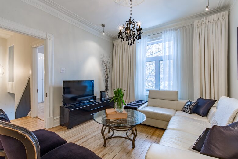Home Exchange in Montreal, Quebec stunning designs in the living room