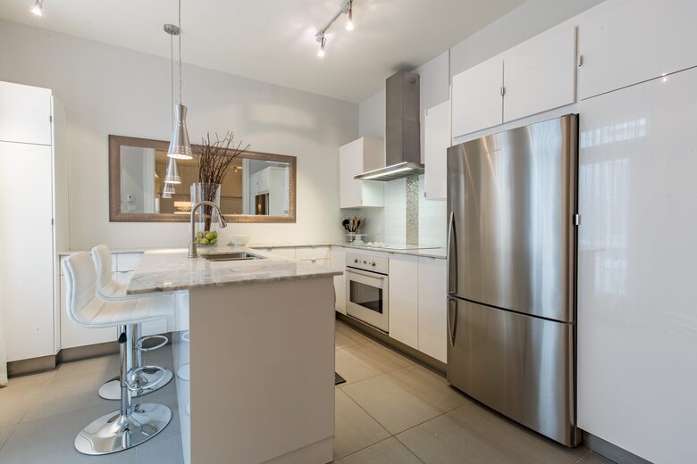Home Exchange in Montreal, Quebec gourmet modern kitchen