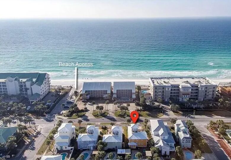 View of beach entrance