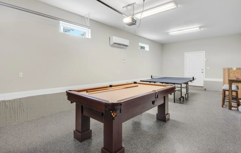 Game room with pool table and ping pong