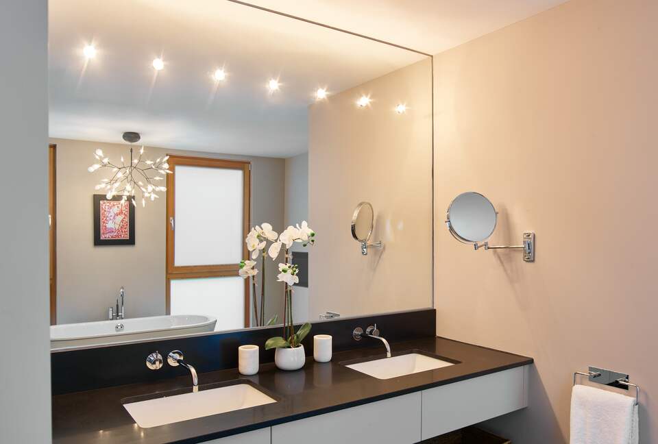 Master Ensuite with Stand alone tub and TV