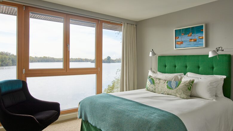 Guest Room with King Bed and lake view