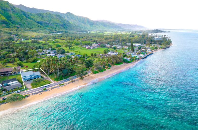 Hau'ula Oceanfront Oasis ariel view