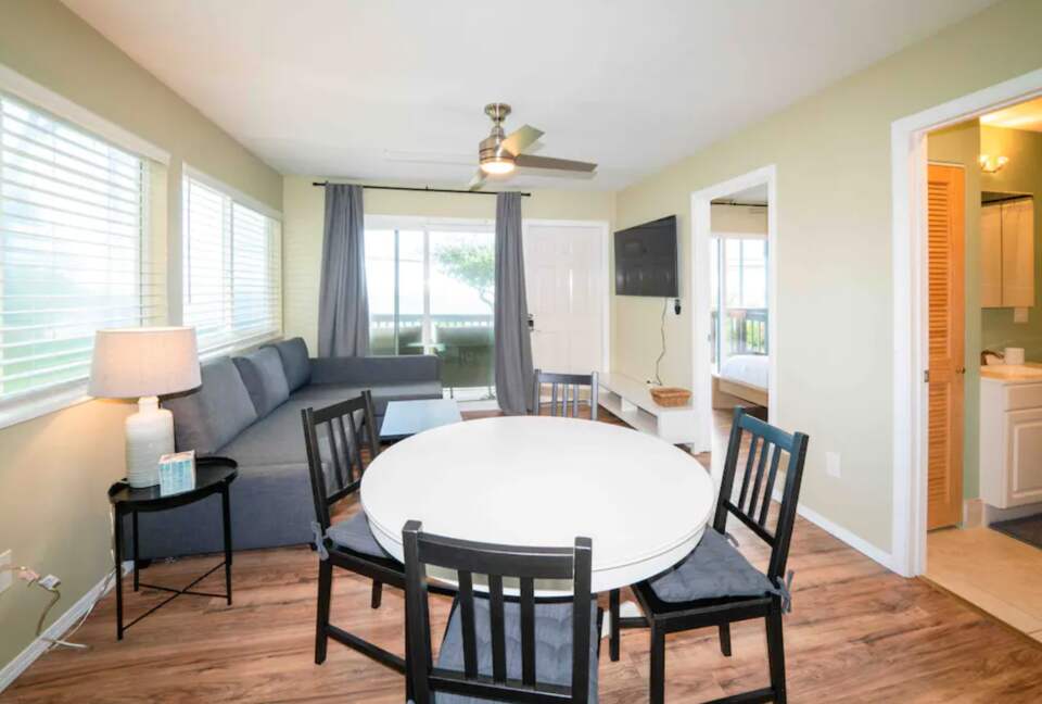 2 bedroom unit dining and living rooms