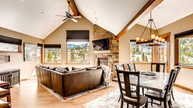Home Exchange in Breckenridge, CO open concept living and dining