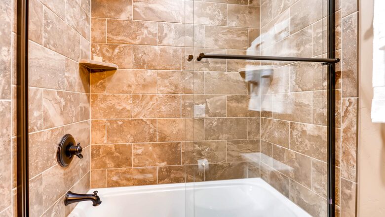 Home Exchange in Breckenridge, CO fourth bathroom with shower tub