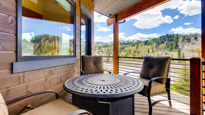 Home Exchange in Breckenridge, CO fire pit on the balcony