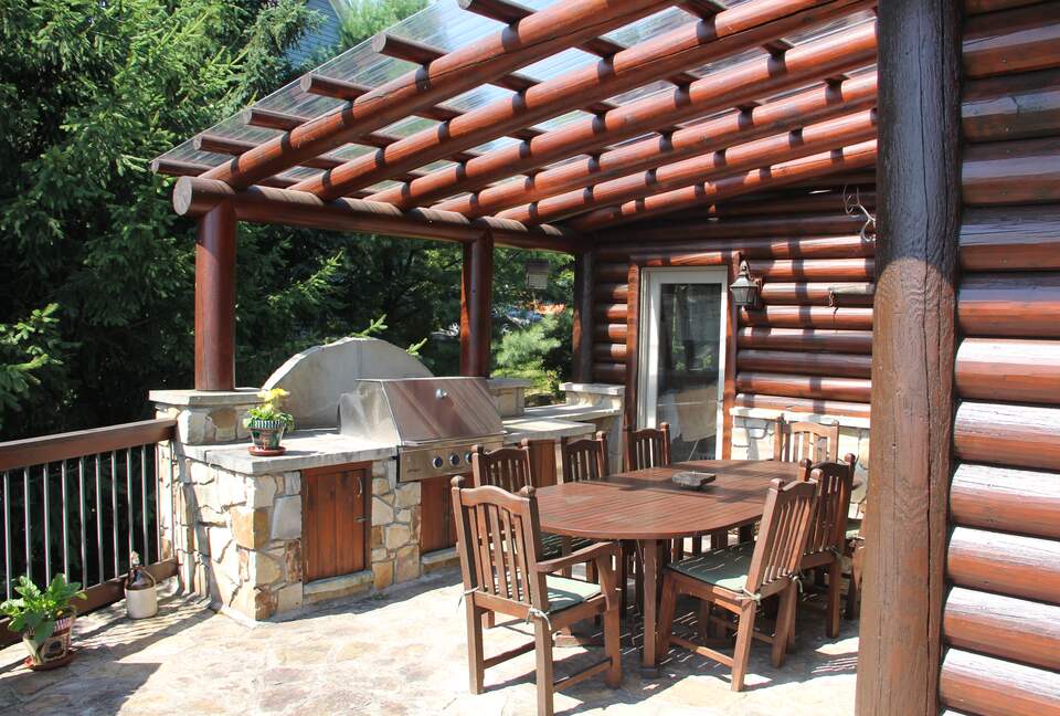 Outdoor patio dining area