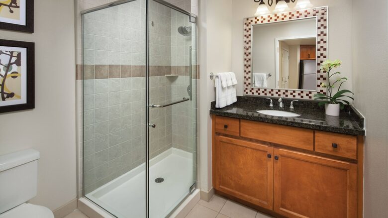 Home Exchange in Pam Desert, CA accessible shower options