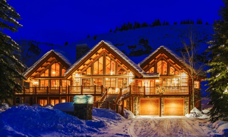 Luxury log cabin near Bald Mountain