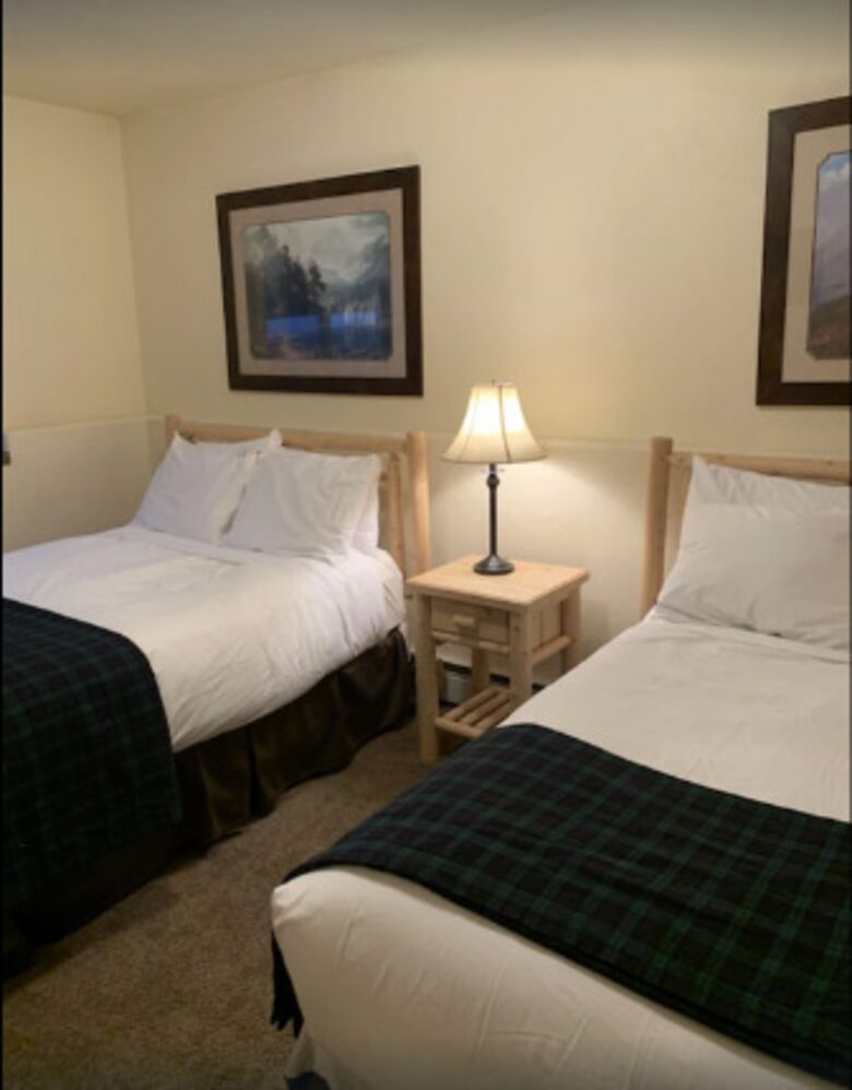 Lower level two double beds