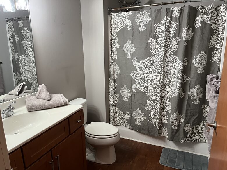 Home Exchange in Louisville, KY, renovated bathroom