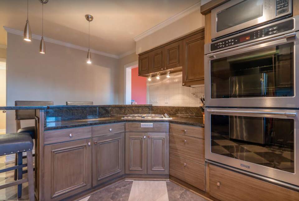 Gourmet kitchen with double ovens