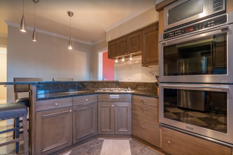 Gourmet kitchen with double ovens