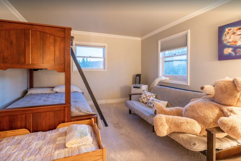 Bunk room with futon bed