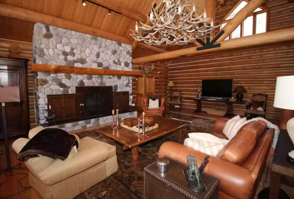 Great room with fireplace