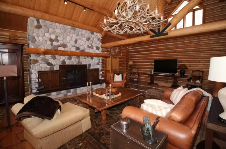 Great room with fireplace