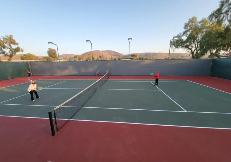 Private tennis court