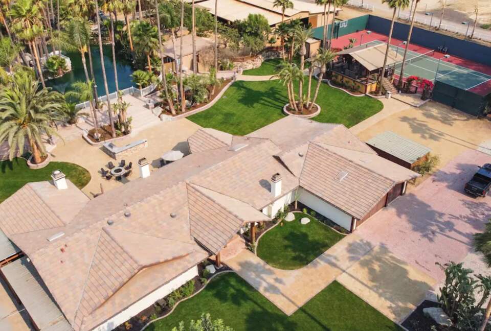 Aerial view of property