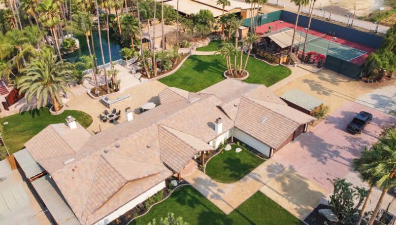 Aerial view of property