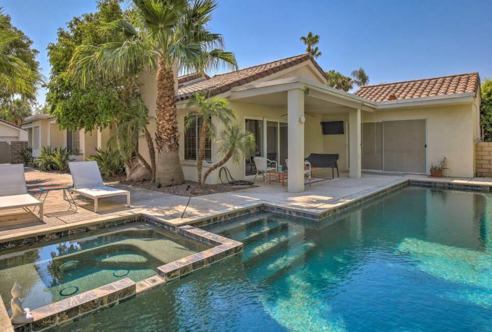 Outdoor pool and spa