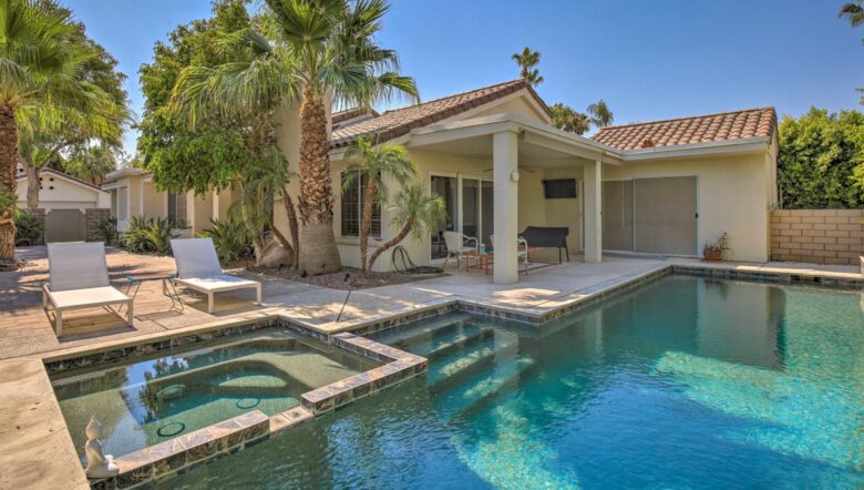 Outdoor pool and spa