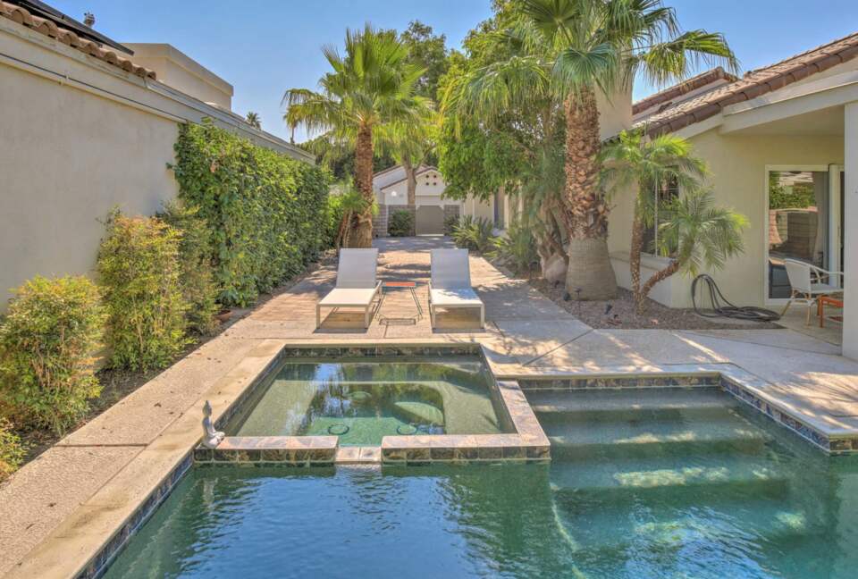 Outdoor pool and spa