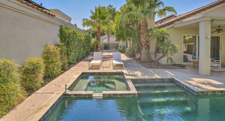 Outdoor pool and spa