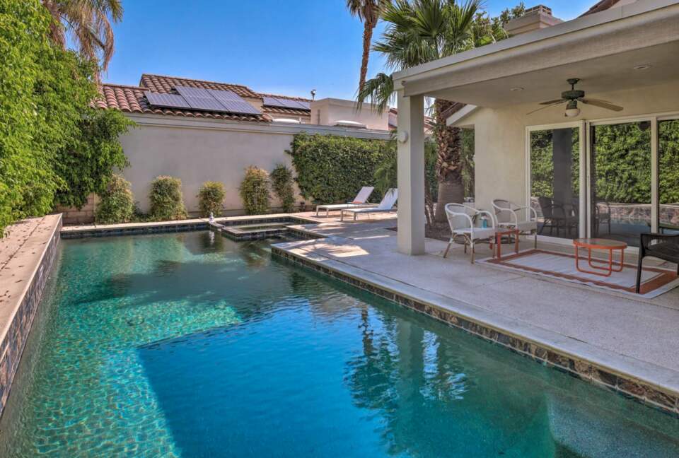 Outdoor pool and spa