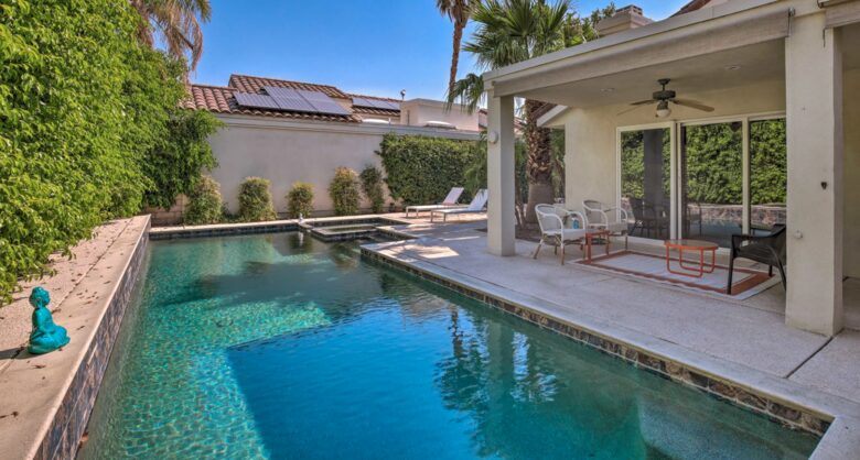 Outdoor pool and spa