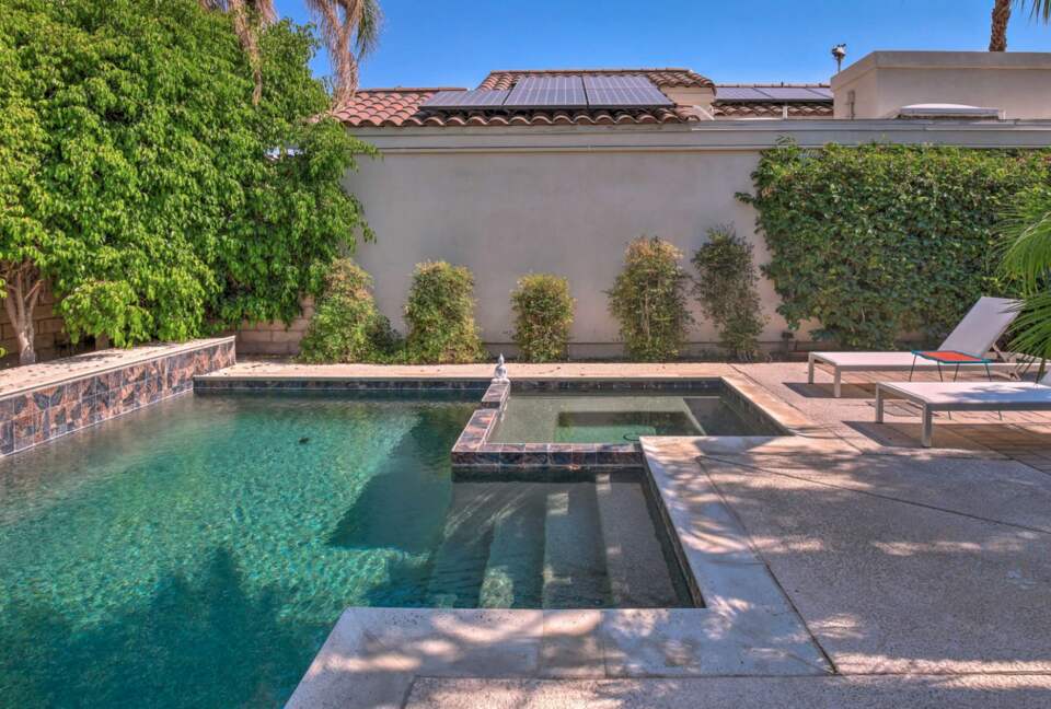 Outdoor pool and spa