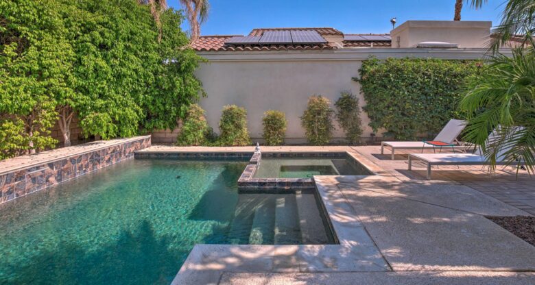 Outdoor pool and spa