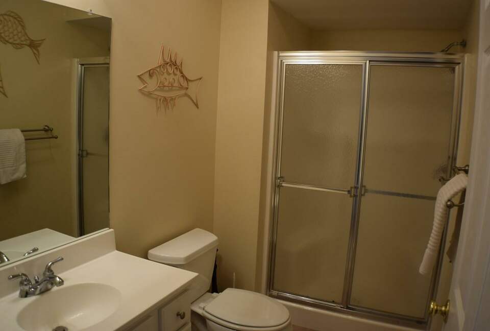 Home Exchange in Sea Isle City, NJ bathroom with standup shower