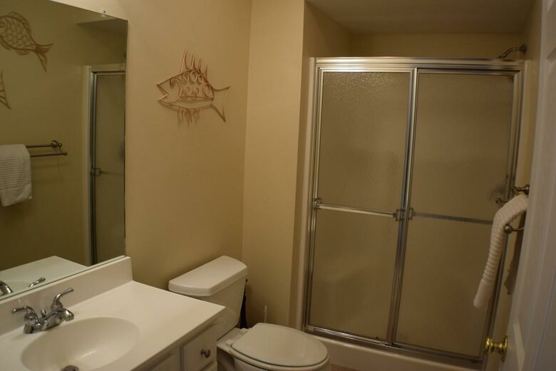Home Exchange in Sea Isle City, NJ bathroom with standup shower