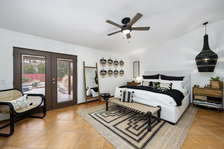 Home Exchange in La Quinta, CA master bedroom with en suite