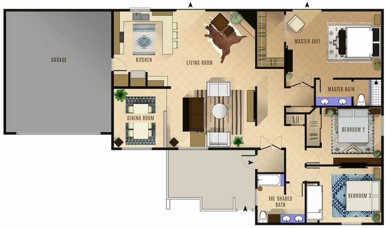 Home Exchange in La Quinta, CA floor-plans