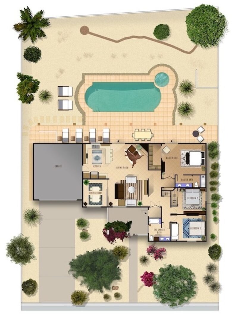 Home Exchange in La Quinta, CA floor plans