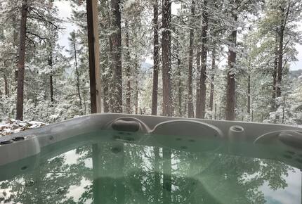 Home Exchange in Lead, SD hot tub during the winter