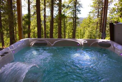Home Exchange in Lead, SD hot tub during the summer