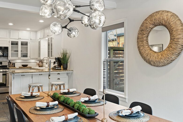 Spacious dining table