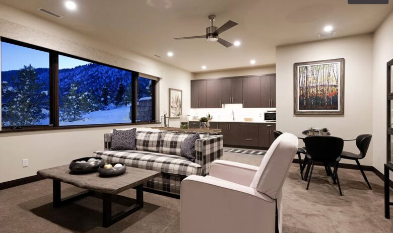 This room has been converted to a king bedroom and full bath