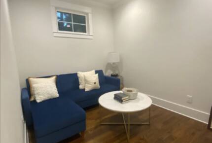 TV room with queen-sized pull out sofa