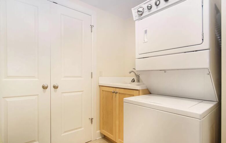 Laundry room in condo