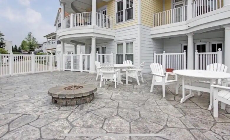 Home Exchange in Grand Haven, MI communal fire pit and outdoor area