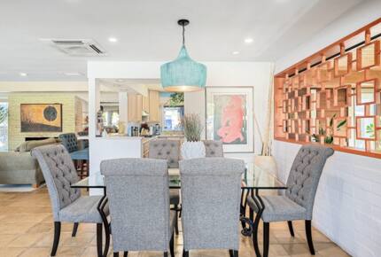 Dining area with indoor/outdoor access