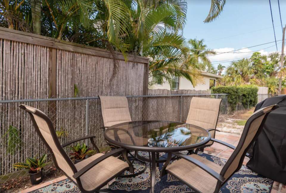 Backyard dining table